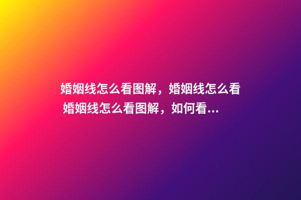 婚姻线怎么看图解，婚姻线怎么看 婚姻线怎么看图解，如何看手相的离婚线-第1张-观点-玄机派